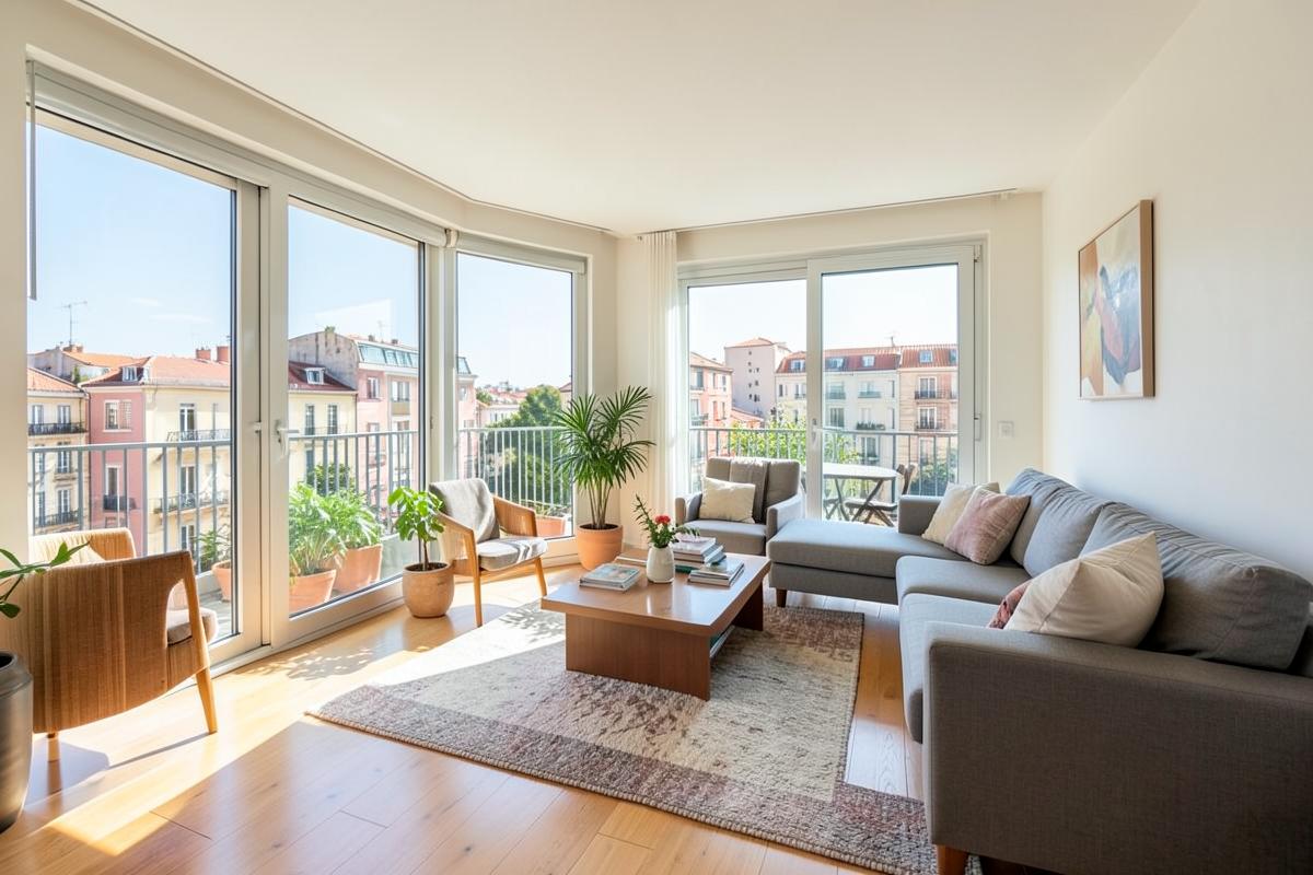 Fotografia de Apartamento com varanda e luz sul
